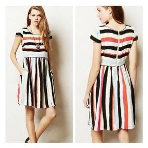 Anthropologie Maeve Peralta Striped Dress